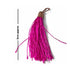 Rani Pink Color Thread Tassels With Metal Hanging Set Of 20